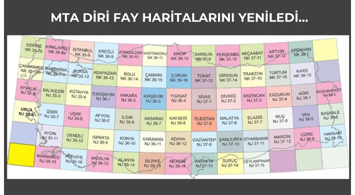 Türkiye’deki Diri Fay Haritası Yayınlandı