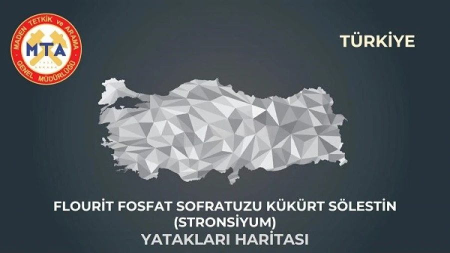 Flourit Fosfat Jips Sofratuzu Kükürt Sölestin (Stronsiyum) Yatakları Haritası