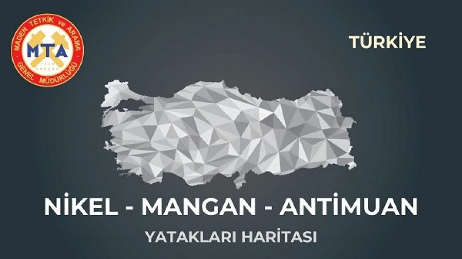 Nikel - Mangan - Antimuan Yatakları Haritası